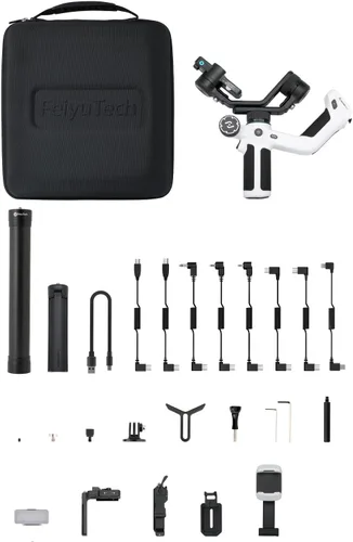 Vista 7 de FeiyuTech SCORP Mini 2 Combo Gimbal para cámara con seguimiento de IA Blanco