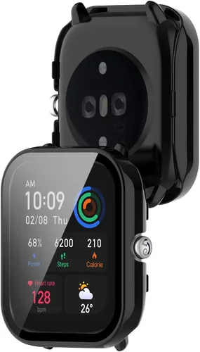 Vista 9 de Lamshaw Funda compatible con Amazfit GTS 4 Mini, carcasa protectora de policarbonato duro con protector de pantalla de vidrio templado compatible
