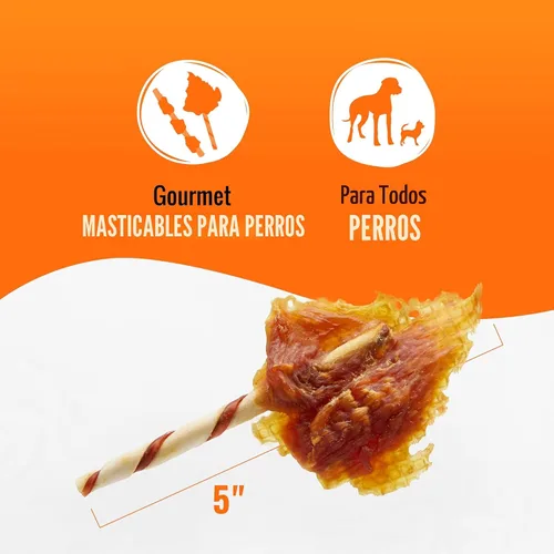 Vista 5 de Good 'n' Fun Alas Masticables de Triple Sabor para Todos los Perros, 8 Onzas, Consiente a tu Perro con Masticables de Larga Duración Hechos