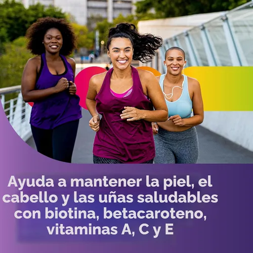 Vista 2 de Centrum Tableta multivitamínica para mujer, suplemento multivitamínico/multimineral con hierro, vitamina D3, vitaminas B y antioxidantes vitaminas C