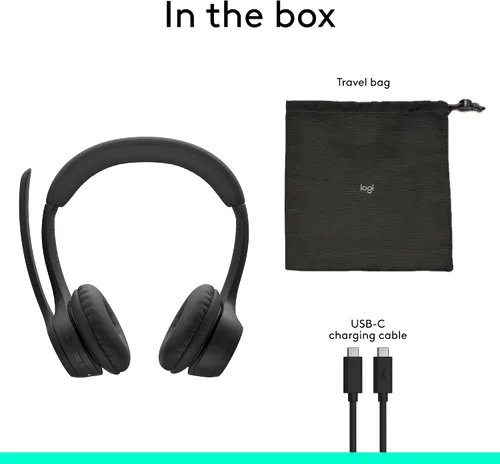 Vista 9 de Logitech Zone 305 - Auriculares inalámbricos Bluetooth con micrófono, Bluetooth nativo, para equipos de Microsoft, compatibles con Windows, Mac