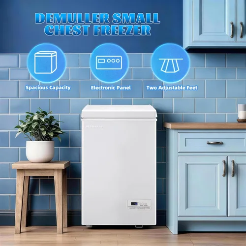 Vista 5 de DEMULLER 2.0 CU.FT Small Deep Freezer with Electronic Panel White Blanco