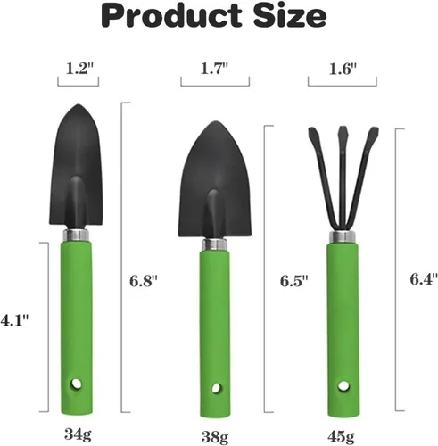 Vista 3 de Garden Tools - Juego de herramientas de plantación de 3 piezas con mango de plástico, herramientas de mano de jardinería ligeras y duraderas