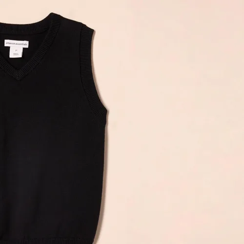Vista 2 de Tienda Essentials Chaleco de algodón con cuello en V para niños y niños pequeños, paquete múltiple