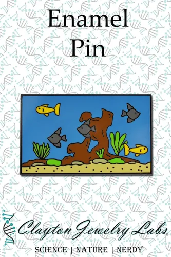 Vista 3 de Peces acuario tanque esmalte Pin