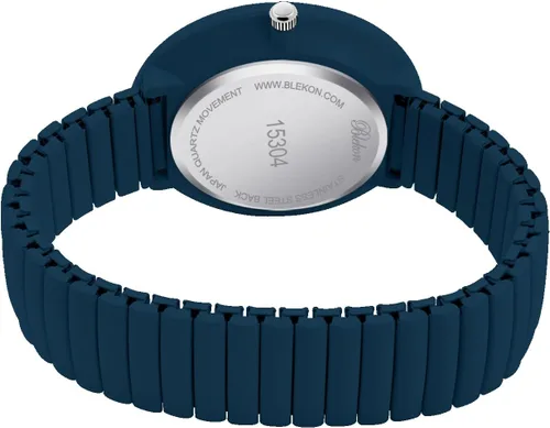 Vista 4 de Blekon Colecciones Nuevo reloj de moda PC21J con banda elástica de cara súper grande movimiento japonés PC21J