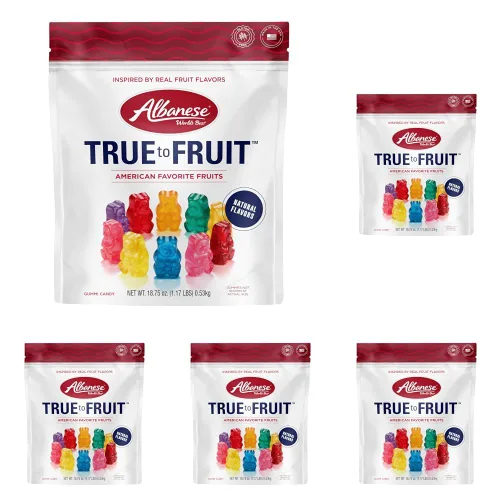 Vista 20 de Albanese World's Best True to Fruit™ - Gomitas de frutas favoritas estadounidenses, bolsa de caramelo de 0.75 onzas (paquete de 200)