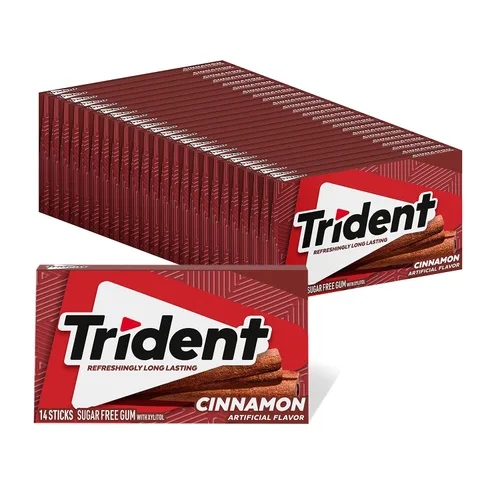 Vista 9 de Trident Goma de mascar sabor original sin azúcar, 14 unidades (paquete de 24) (336 unidades en total) Chicle con xilitol, perfecto para un aliento
