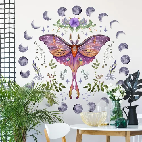 Vista 9 de Amaonm - Calcomanías de pared 3D removibles de dibujos animados coloridos de hongos elfos de princesa en ángulo murales para decoración