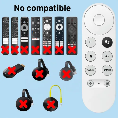 Vista 5 de G9N9N - Nuevo control remoto inteligente de voz para Google Chromecast TV, compatible con Google Chromecast 4k, Google TV Streamer 4K