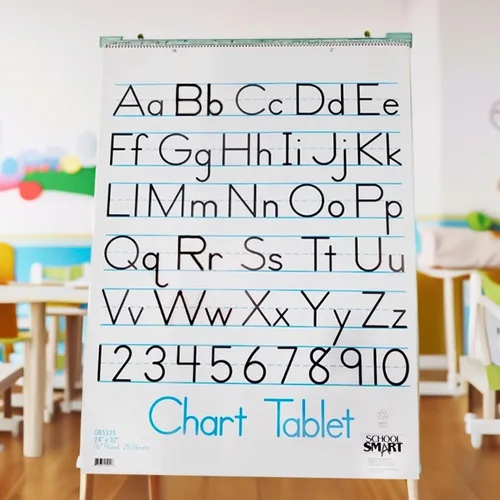 Vista 4 de School Smart Skip-A-Line - Tableta de 1 1 / 2 pulgadas con medida de regla - 24 x 32 pulgadas, tabla con 25 hojas