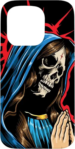 Vista 14 de Día de los Muertos - Praying La Calavera Catrina - Funda de Santa Muerte para iPhone 17