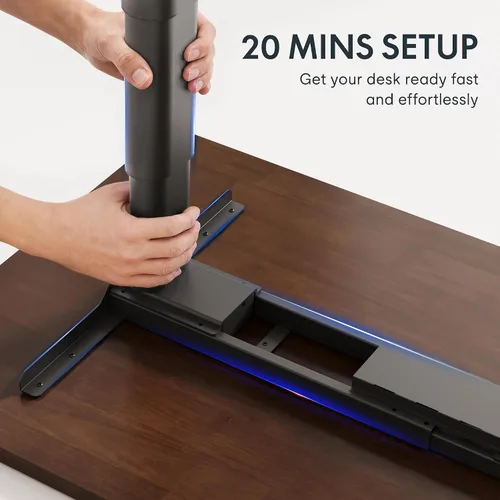 Vista 9 de FLEXISPOT E8 Premium North American - Escritorio de pie de nogal negro