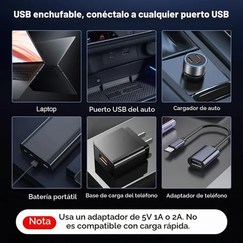 Vista 5 de 2 PCS Luces Ambientales USB Azules para Interior del Automóvil, Control Táctil Brillo Ajustable Enchufables Botella de Vidrio Retro Luces Nocturnas