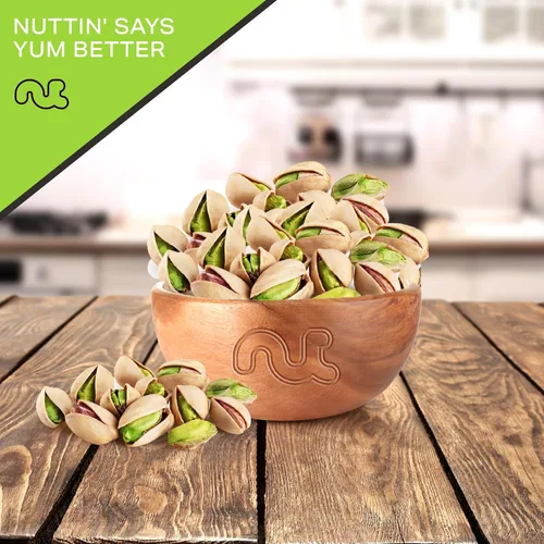 Vista 8 de Nut Cravings - Pistachos de California recién tostados y salados (16 onzas - 1 libra) empaquetados frescos en bolsa resellable - Snack de nueces