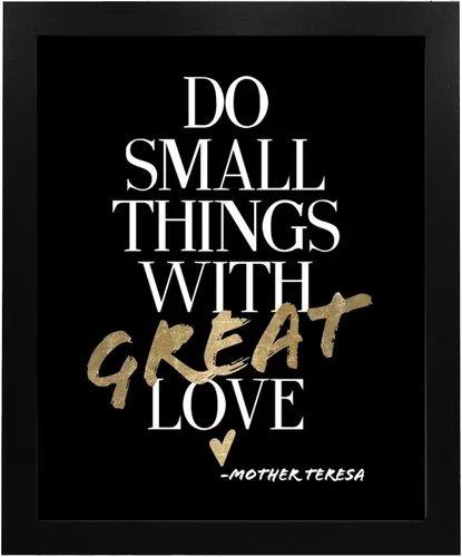 Vista 6 de AMERICAN LUXURY GIFTS Do Small Things With Love - Decoración de pared con cita inspiradora, arte moderno de oficina, impresión sin marco de 8 x 10