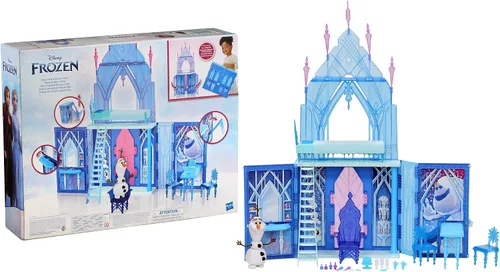 Vista 2 de Disney Frozen 2 Palacio de Hielo Plegable y en Marcha de Elsa, Set de Castillo, Juguete para Niños de 3 años en Adelante