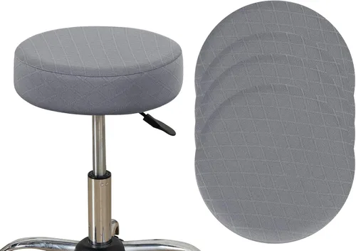 Vista 55 de HAOYONG Juego de 2 fundas redondas para taburetes de bar, impermeables, de poliuretano, fundas elásticas para taburetes de bar, fundas para sillas