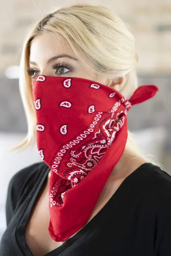 Vista 4 de RIAH FASHION Pañuelo unisex de algodón multiusos para la cara, pañuelo, pasamontañas