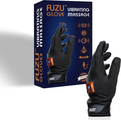Vista 6 de Fuzu Guante de masaje vibratorio utilizado para proporcionar masajes, masajear músculos doloridos, espalda, cuello, hombros y piernas, 20 Negro
