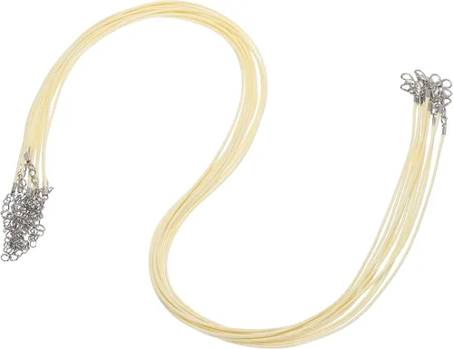 Vista 37 de MECCANIXITY 10 cordones de collar encerado de 18 pulgadas, cadena de collar a granel con cierre de 0.059 in de cuerda de cuero encerado para hacer