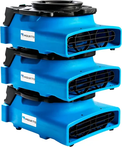 Vista 4 de MOUNTO 1/4hp 1200cfm 2 velocidades de bajo perfil aire mover piso alfombra secador ventilador ventilador para la restauración de daños por agua