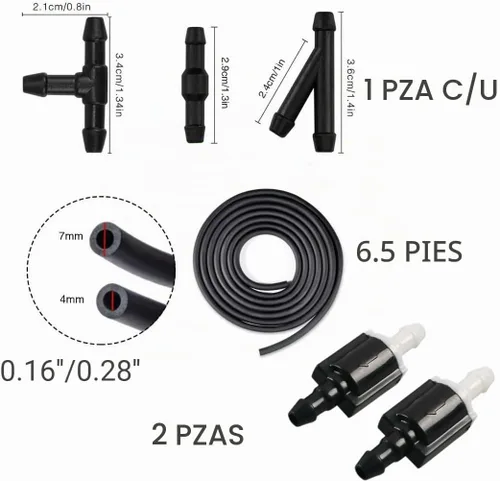 Vista 3 de Click&Fit Kit de repuesto de boquillas de pulverización para limpiaparabrisas para Ford F150 E150 E250 E350 Taurus Flex Expedition Crown Mercury