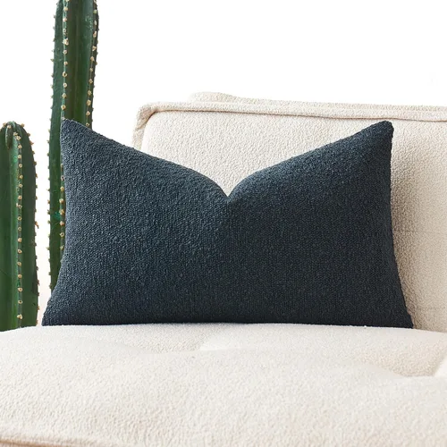Vista 34 de MIULEE Funda de almohada texturizada con diseño de boucle, color azul aguamarina, funda de almohada lumbar sólida, decorativa de primavera, suave