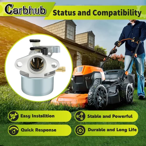Vista 2 de Carbhub Repuesto de carburador para 799866 790845 799871 796707 794304 12H800 Engine Toro Craftsman cortacésped Carb Toro 22 pulgadas Reciclador