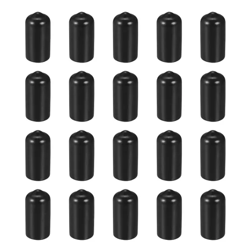 Vista 14 de DMiotech Paquete de 20 protectores de rosca de tornillo negros de identificación de 0.079 pulgadas (0.079 in), tapas de goma para pernos