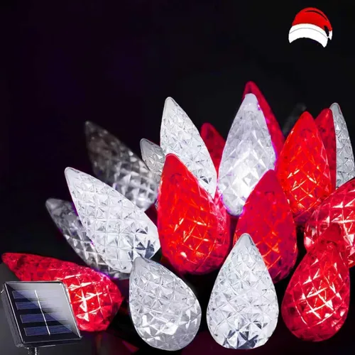 Vista 9 de 50 luces LED C6 solares de Halloween al aire libre 16FT cadena de luces