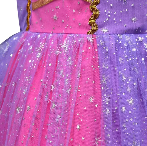 Vista 6 de Lito Angels Princess Dress Up Costumes for Toddler Girls Halloween Christmas Fancy Party with Accessories