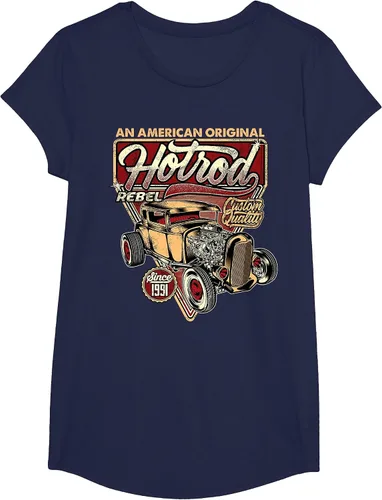 Vista 52 de Camiseta vintage Hot Rod Speed and Power para hombre Asphalt Grey
