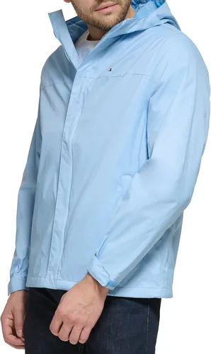 Vista 3 de Tommy Hilfiger Men's Lightweight Breathable Waterproof Hooded Jacket