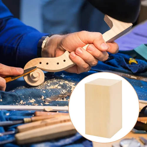 Vista 7 de JOIKIT Paquete de 4 bloques de tallado de madera de tilo de 6 x 3 x 3 pulgadas, bloques de madera suave sin terminar, bloques de tala seca al horno