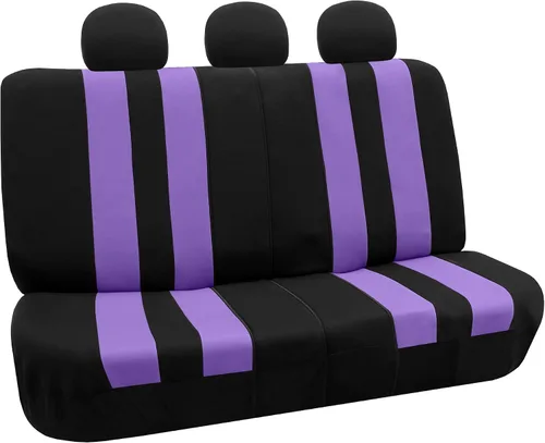 Vista 50 de FH Group Juego completo de fundas de asiento de coche de tres filas a rayas, compatible con bolsas de aire y listas para dividir, ajuste universal