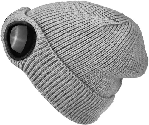Vista 3 de Belsen Gorro de punto unisex con gafas de invierno cálido a prueba de viento