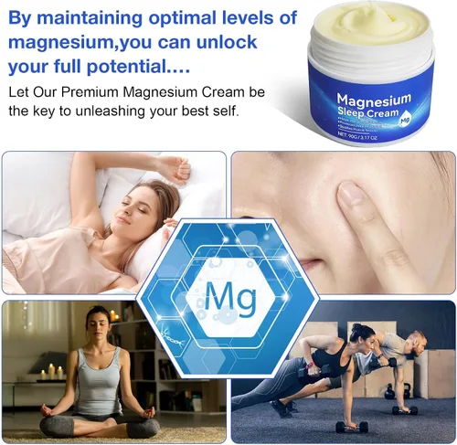 Vista 6 de Aceite de magnesio para pies, crema tópica de magnesio, alta concentración Zechstein genuino, 1 paquete