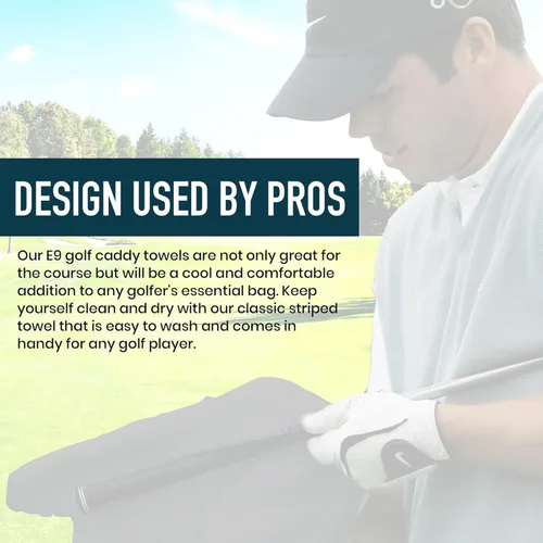 Vista 6 de Toalla de Golf Caddy - Toalla de Caddie Extra-Grande de 22" X 44" Utilizada por Profesionales del Tour, Algodón Suave Premium, Absorción Superior
