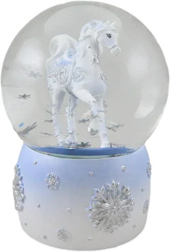 Vista 5 de Ebros Gift Trail of Painted Ponies Western Christmas Frozen Winter Snow Crystal Horse Glitter Water Globe 5.25 pulgadas de alto Farmhouse Ranch