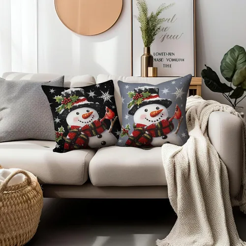 Vista 149 de Juego de 2 fundas de almohada de 16 x 16 pulgadas, diseño patriótico de bandera estadounidense con estrellas para exteriores, estilo casa de campo