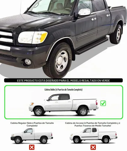 Vista 2 de APS Estribos (barras nerf - escalones laterales - barras de paso) Compatibles con Toyota Tundra 2004-2006 de doble cabina