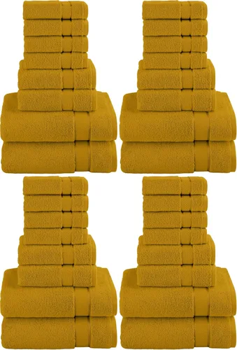 Vista 22 de Elegant Comfort Juego de 8 toallas de algodón de alta calidad, incluye 4 toallas pequeñas, 2 toallas de mano y 2 toallas de baño, 100% algodón