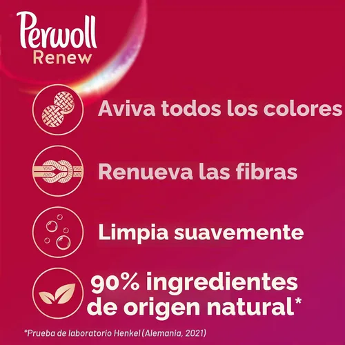 Vista 3 de Perwoll Detergente líquido para ropa Renovar Color para toda la ropa 1.44L (24 cargas de lavado)
