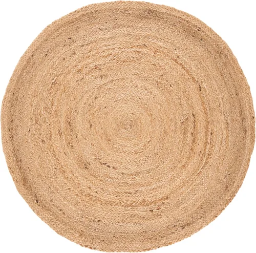 Vista 2 de SAFAVIEH Alfombra de área de la colección Natural Fiber – Alfombra redonda de 3 pies, natural, hecha a mano de yute trenzado, ideal para zonas