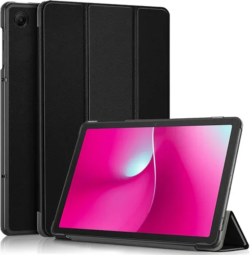 Vista 8 de Caweet Funda para T-Mobile Revvl Tab 2 de 10.1 pulgadas lanzada en 2025, carcasa rígida ligera con soporte de triple pliegue con cierre magnético