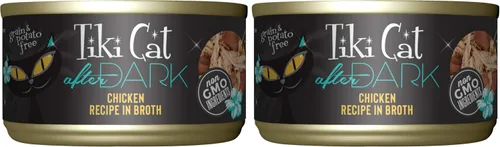Vista 10 de Tiki Cat After Dark - Alimento húmedo para gatos, receta de pollo, latas de 2.8 onzas (12 unidades) Wet Cat Food, Whole Foods, Real Chicken with