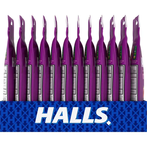 Vista 13 de HALLS Gotas de garganta calmantes para la garganta, 12 bolsas de 25 (300 gotas en total)