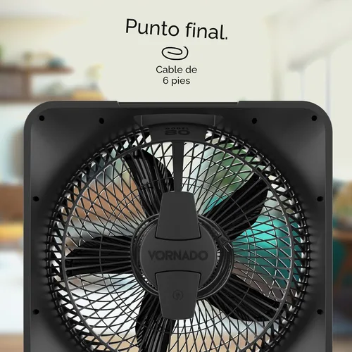 Vista 5 de Vornado Modelo 80 Ventilador Eléctrico de Caja de Alta Velocidad con Rejilla Removible, 5 Ajustes de Velocidad, Flujo de Aire Potente, Circulación
