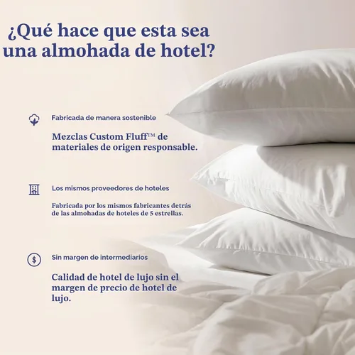 Vista 11 de FluffCo Zen Fluff® - Almohadas de plumón para dormir, firmes, tamaño King